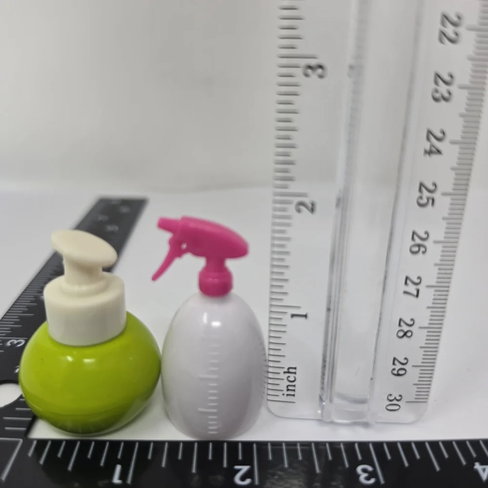 Plastic Spray Bottle Lotion Dispenser Doll House Toys Lot of 2
